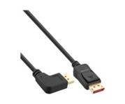 InLine 8K (UHD-2) DisplayPort Kabel, links gewinkelt, schwarz - 3m