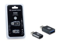 Conceptronic DONN04G DONN USB-C OTG Adapter 2-Pack, USB-C to USB-A/Micro-USB, Male/Female, Black]