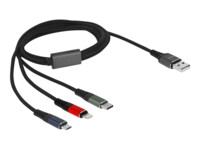 Delock Kun opladning Lightning-kabel 1m Sort