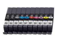 Canon PFI MBK/PBK/CO/GY/R/ /PC/PM 10 Ink Cartridge Multipack Grå Gul Cyan Magenta Rød Fotocyan Fotomagenta Chroma-optimisering Mat sort Foto-sort