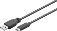 Goobay 55466 USB-C to USB-A 1m Sort
