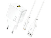 Dudao A23LEU 2.4A GaN Charger + Lightning White