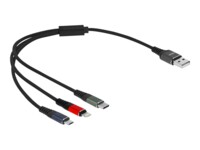 Delock Kun opladning Lightning-kabel 30cm Sort