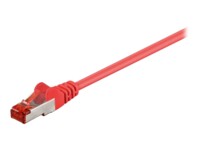 goobay CAT 6 SFTP, PiMF 15cm Patchkabel Rød