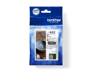 Brother LC 422 Value Pack Sort Gul Cyan Magenta 550 sider