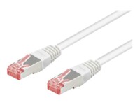 goobay CAT 6 Pairs in metal foil = PiMF (ledningspar i afskærmende folie) 1m Netværkskabel Hvid