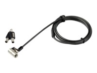 StarTech.com 6.5' (2m) 3-in-1 Universal Laptop Cable Lock, Keyed Laptop/Desktop Security Cable Lock Compatible w/ K-Slot, Nano & Wedge Slot Computer, Anti-Theft Steel Cable Lock w/ Keys - Universal Laptop Lock (LTULOCKKEY) Sikkerhedskabelslås