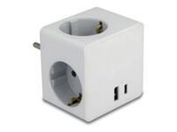 DeLOCK Socket splitter 3-stik 16A Hvid