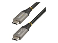 StarTech.com 3ft (1m) USB C Cable 10Gbps, USB-IF Certified USB-C Cable, USB 3.1/3.2 Gen 2 Type-C Cable, 100W (5A) Power Delivery Charging, DP Alt Mode, USB C to C Cord, Charge & Sync - Thunderbolt 3 Compatible (USB31CCV1M) USB Type-C kabel 1m Sort Grå