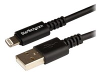 StarTech.com 3m (10ft) Long Black Apple® 8-pin Lightning Connector to USB Cable for iPhone / iPod / iPad - Charge and Sync Cable (USBLT3MB) Lightning-kabel 3m
