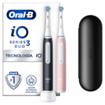 Oral-B iO3 Duo Sort, Rose, Hvid