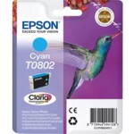 Epson T0802 Cyan Blæk C13T08024011