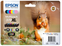 Epson 378XL Multipack Sort Gul Cyan Magenta Lys magenta Lys cyan Blæk C13T37984010