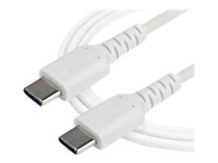 StarTech.com 2m USB C Charging Cable, Durable Fast Charge & Sync USB 2.0 Type C to USB C Laptop Charger Cord, TPE Jacket Aramid Fiber M/M 60W White, Samsung S10, S20 iPad Pro MS Surface - Heavy Duty and Rugged USB Type-C kabel 2m Hvid
