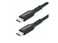 StarTech.com 2m (6ft) USB C Charging Cable, USB-C Cable, USB 2.0 Type-C Laptop Charger Cord, 60W 3A Power Delivery, TPE Jacket, USB-C Data Transfer Cable, M/M USB Type-C kabel 2m Sort