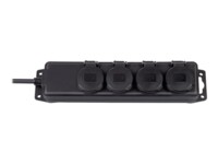 brennenstuhl Extension socket IP44 4-way black 2m H07RN-F 3G1,5 Stikdåse 4-stik Sort 2m