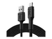 Green Cell PowerStream Lightning-kabel 2m Sort