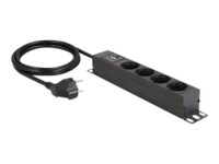 DeLOCK Stikdåse 4-stik 16A Sort 1.5m