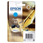 Epson 16 Cyan 165 sider Blæk C13T16224012