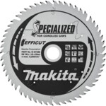 Makita Efficut Rundsavsklinge Rundsav Melamin Træ Metal Plastik Laminer Medium densitets træfiberplade (MDF) 165 mm 20 mm akselhul 56