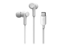 Belkin ROCKSTAR Kabling Øreproptelefoner Hvid