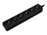 LogiLink Stikdåse 6-stik 16A Sort 1.5m