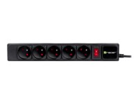 Tracer PowerGear Stikdåse 5-stik Sort 3m