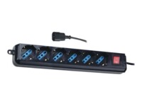 IC Intracom IUPS-PCP-6V Stikdåse 6-stik 16A 1.5m