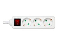 DELTACO GT-0352 Stikdåse 3-stik 16A Hvid 5m