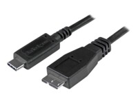 StarTech.com USB C to Micro USB Cable 0.5m - USB 3.1 Type C to Micro USB Type B Cable - Micro USB 3.1 to USB-C - Thunderbolt 3 Compatible (USB31CUB50CM) USB Type-C kabel 50cm Sort