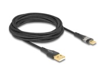DeLOCK USB 2.0 USB Type-C kabel 3m Sort Transparent