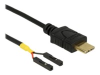 Delock USB Type-C kabel 20cm Sort