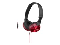 Sony MDR ZX310AP Kabling Hovedtelefoner Sort Rød