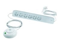 REV Stikdåse 6-stik 16A Hvid 1.4m
