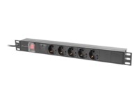 Lanberg Strømfordelingsenhed 5-stik 16A Sort 2m
