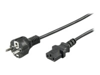 goobay Strøm CEE 7/7 Stik Strøm IEC 60320 C13 Sort 5m Strømkabel