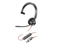 HP Poly Blackwire 3310 Kablet Høretelefoner Sort