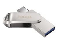 SanDisk Ultra Dual Drive Luxe 1TB USB 3.2 Gen 1 / USB-C USB stick Sølv