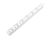 LogiLink Stikdåse 6-stik 15A Hvid 1.5m