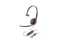HP Poly Blackwire C3225 Kablet Høretelefoner Sort