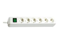 brennenstuhl Eco-Line Stikdåse 6-stik Hvid 3m