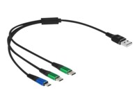 Delock USB Type-C kabel 30cm Sort
