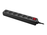 LogiLink Stikdåse 6-stik 16A Sort 1.4m