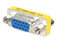 StarTech.com Slimline VGA HD15 Gender Changer - F/F - HD15 gender changer - VGA coupler - VGA gender changer (GC15HSF) Gender changer VGA (omformer)