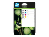 HP 937 Sort Gul Cyan Magenta Blæk