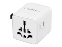 Gembird Stikadapter Hvid