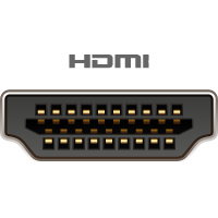 HDMI Female forbindes til denne port/kabelende