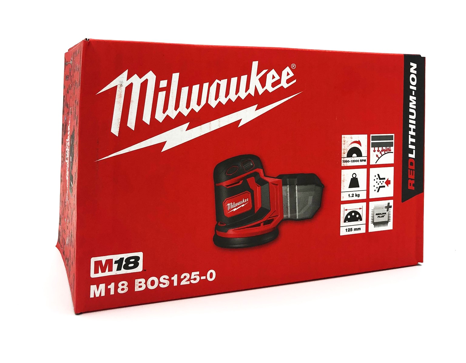 Milwaukee M18 BOS125-0 Sliber med tilfældigt kredsløb Uden batteri Intet batteri