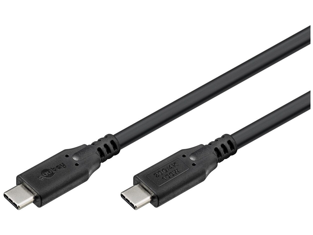 goobay USB 4.0 (Gen3) USB Type-C kabel 2m Sort