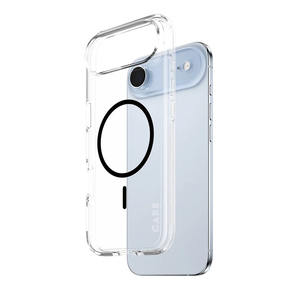 CARE by PanzerGlass® Flagship Case Transparent Urban Explorer w. Black MagSafe iPhone 2025 6.6'